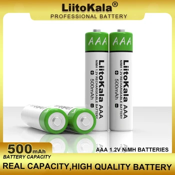 10-100KS LiitoKala AAA NiMH 1.2 V 500mAh Dobíjacie Batérie Vhodné Pre Hračky, Myši, Elektronické Váhy, Atď. veľkoobchod