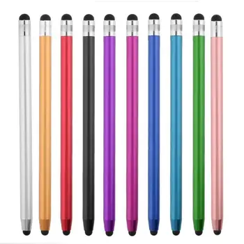 10colors Kolo Dual Tipy Kapacitný Dotykový Displej Pero Dual Hlavy Končí Kovový Stylus Pen pre Mobilný Telefón, Smartphone, Tablet PC