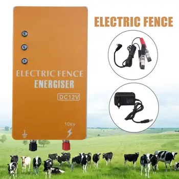 10KM Elektrický Plot Solárna Nabíjačka Energizer Radič s Vysokým Napätím Kôň Dobytok Hydina Farma Zvierat Plot Alarm hospodárskych Zvierat Nástroje