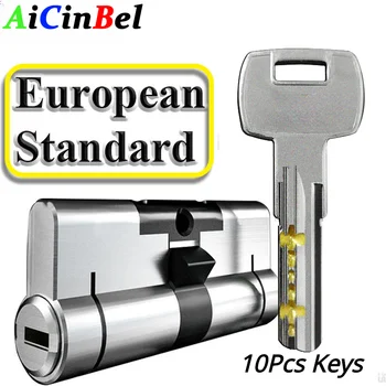10pcs Kľúče, zámky Dverí Európsky štandard Zámok valec Vstupných dverí zamky Jadro pre Posuvné Vnútorné dvere anti-theft dvere, zámky dverí