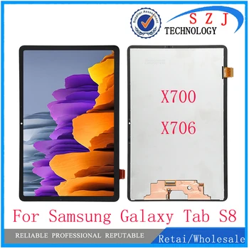 11 palcový Originálne LCD Pre Samsung Galaxy Tab S8 SM-X700 X706 X706B X706U X706N LCD Displej+Dotykový Displej Digitalizátorom. Montáž