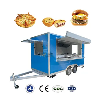 13 metrov Plne Vybavený Kuchynský Potravín Truck Hot Dog Food Košíka USA Prispôsobené Potravín prípojného vozidla S Plnou Reštaurácia Kuchynské Zariadenia