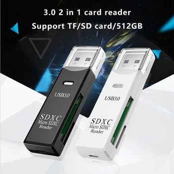 2 V 1 Čítačka Kariet USB 3.0 Micro SD TF Karty, Pamäte, Čítačky Vysokej Rýchlosti Multi-card Spisovateľ Adaptér Flash Notebook Príslušenstvo