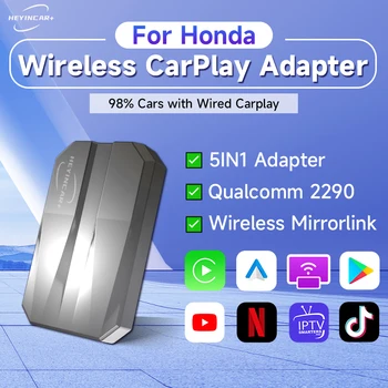 2023 HEYINCAR 5IN1 Káblové Bezdrôtové CarPlay Android Auto Adaptér Pre Honda Accord, CR-V OBČIANSKEJ HR-V Netflix YouTube Iptv Auto Play