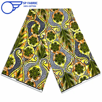 2023 Lastest Skutočné Super Afriky Textílie Vosk Ankara Textílie Hollandais 100% Bavlna Ankara Blok Tlačiť Afrike Šaty 6 metrov VL-45