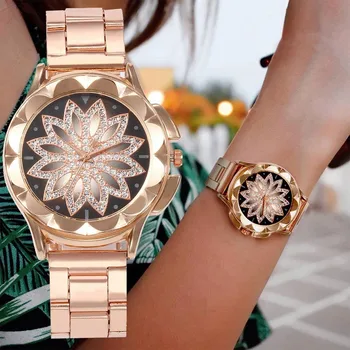 2023 Nové Módne dámske Oceľové Pásmo Náramkové hodinky Business Petal Štýl Cz Upscale Šperky, Hodinky, Luxusné Hodinky Ženy Ulzzang
