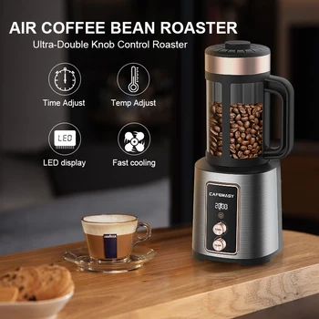 220V Elektrická Mini Domácnosti Vzduchu Pražiareň Kávy Stroj Domov Coffee Bean Pražiareň regulácia Teploty Kávy Praženie Stroj