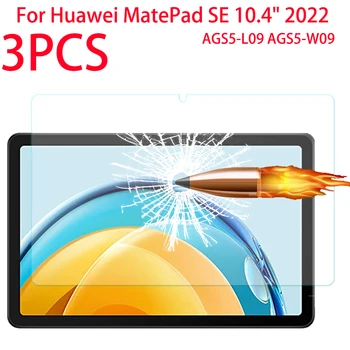3 Balenia Tvrdeného Skla Screen Protector Pre Huawei MatePad SE 10.4 Palce 2022 Ochranné Sklo Film AGS5-L09 AGS5-W09