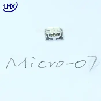 30pcs/veľa Micro USB Konektor 5P/5Pins vzdialenosť 7.2 mm/ Chvost Plnenie zásuvky/ olemovaním/ s horn/ medi