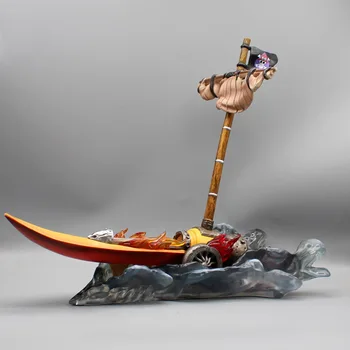 37 cm Anime Obvode Jeden Kus Ace Loď Obrázok Portgas·D·Ace Svietiť Loď PVC Akčná Figúrka Model Darček Ozdoby, Kolekcie Bábika