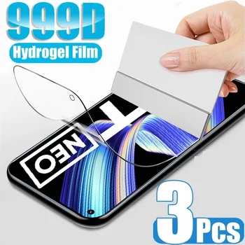 3KS Úplné Pokrytie Hydrogel Film na Realme GT2 Pro Screen Protector pre Realme GT Neo 2 3 2T HD Ochranný Film Nie sklo