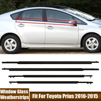 4Pcs Auto Okna Sklo Ochranný Tesniaci Pás Gumy Nepremokavé Pásy vhodné Pre Toyota Prius Obdobie 2010-2015 Auto Vonkajšie Príslušenstvo
