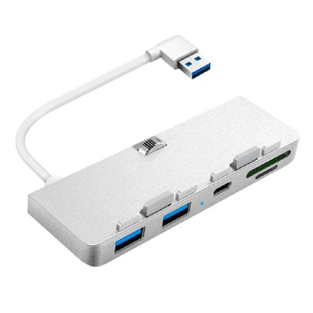 5-V-1 Rozbočovač pre IMac Apple All-In-One USB3.0X2/Typ-C/TF/SD 5Gbps Multifunkčné Prenosný Rozbočovač Dokovacej Stanice