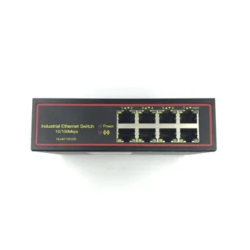 5V-58V 8 port 10/100M DIN Lištu Nespravovaná priemyselný Ethernet Prepínače