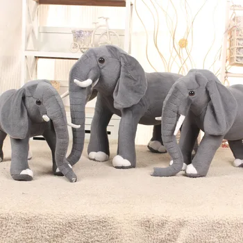 80 cm Docela Roztomilý Stojí slon civilizácia živé Simulované Vypchaté Zvieratá model môže jazdiť Dieťa mount Oblečenie pre bábiku Deti hračky darček