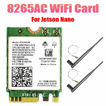 AC8265 Karty WiFi+6DB Anténa, Sieťový Adaptér pre Nano 300Mbps+867Mbps 2,4 GHz, 5 ghz Dual Band NGFF BT4.2