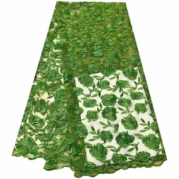 Africké Tylu Oka Textílie, Čipky s Výšivky na Šaty,Diy Svadobný Kvetinový Záves Šitie Patchwork Materiál Handričkou 130 cm*460cm