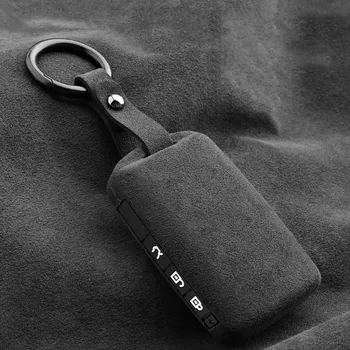 Alcantara Kľúča Vozidla Keychain puzdro Pre Mazda CX5 CX30 3 Axela Roztomilý Interiéru Príslušenstvo Voiture Držiteľ Shell