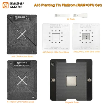 Amaoe A13 CPU+RAM BGA Reablling Vzorkovníka Platformu Pre iPhone 11/11P/11 PRO MAX Doske CPU Prepracovať Resoldering Magnetické Zariadenie