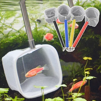 Aquarium 3D Skladacím Nehrdzavejúcej Ocele Sieťované Vrecko Krevety Lov Rýb Nádrž Čistenie Čisté Kolo / Štvorcového Tvaru Finshing Oka