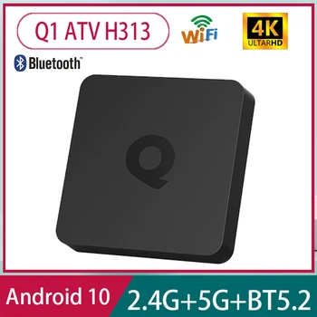 ATV Q1 Allwinner H313 Smart TV Box Android 10 2.4 G/5G Dual Wifi BT5.2 4K 2 GB, 16 GB Podpora Google Voice Set-Top Box Media Player