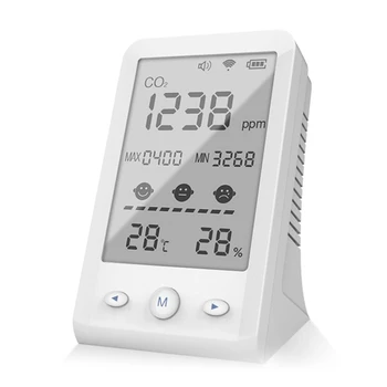 CO2 Detektor Skleníkových Teplota Vlhkosť Monitorovanie Kvality Ovzdušia Monitor Pre Vnútorné Home Office