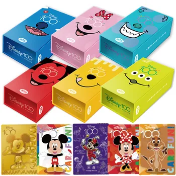 Disney 100 Radostné Trading Card KAKAWOW Mickey Priateľov Veselý Krát Karty pre Dieťa Hotbox Anime Flash Karty Zber Tabuľka Hračka