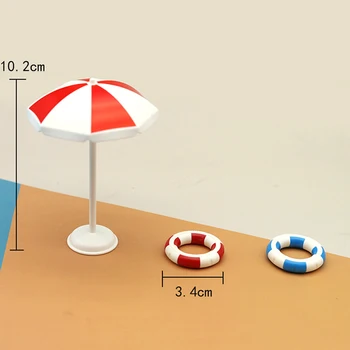 Doll house simulácia Roztomilý Mini bazén plavecký kruh pláž stoličky nastaviť casita de muñecas meble robiť domku dla lalek
