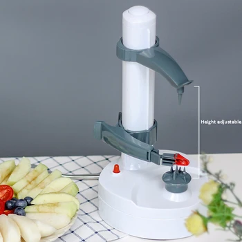 Domácnosti Multifunkčné Škrabka Automatické Otáčanie Ovocia A Zeleniny Fréza Kuchyňa Lúpací Nástroj s 2 Extra Čepele