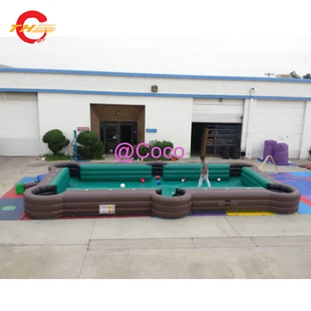 doprava zadarmo na dvere,kvalitná PVC s nafukovacou snooker ball pool,6x4,8x5 alebo 10x5m nafukovacie snookerový stôl na predaj