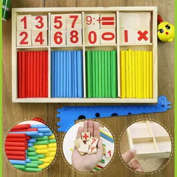 Drevo Vzdelávacie Číslo Matematický Výpočet Hry Hračka Matematiky, Puzzle, Hračky Dieťa Raného Vzdelávania Počítanie Palice Materiál Pre Deti