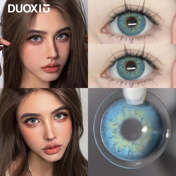 DUOXIU 1Pair Farebné Krásy žiakov Prírodné farebné očné šošovky Vysokej Kvality Krátkozrakosť Oči Hybrid farba lens1 Ročné Rýchle dodanie