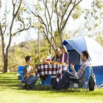 Dóm Camping Stan, 6-Stan pre Rodinné Kempovanie & Outdoor Turistika, Inovované Vetranie Campingmoon Plyn je možné pripojiť Skladacie gri