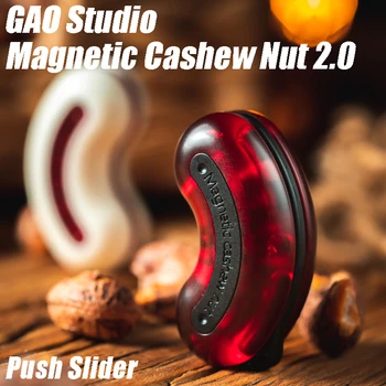 GAO Studio 2.0 Magnetické Kešu Orechov Push Jazdca Biela Červená Dekompresný Hračky Office Magnetické Hračky