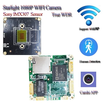 H. 265 hviezdne svetlo 2MP Pravda, WDR Wifi IP Kamera Modul 1080P FULL HD Bezdrôtový Video Security Predstavenstva Samostatne AP Hot Spot, RTSP P2P Camhi