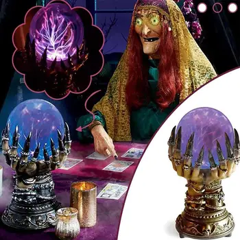 Halloween Žiariace Crystal Ball Deluxe Tretie Crystal Ball v Čarodejnice Ručné Elektrické Ion Halloween Dekorácie
