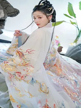 Hanfu Šaty Mužov A Ženy Starovekej Čínskej Luxusné Výšivky Hanfu Cosplay Kostým Tanečné Šaty Hanfu Party Šaty Pre Ženy, Mužov