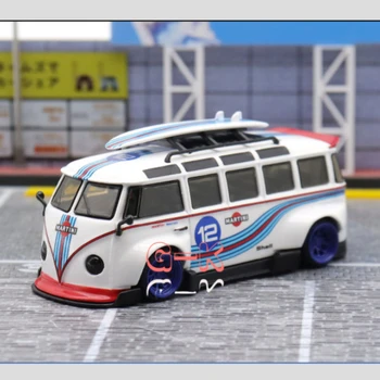 IM 1:64 Pre Kombi Volkswagen VW T1 autobus van martini maľovanie simulácia zliatiny model auta, ozdoby