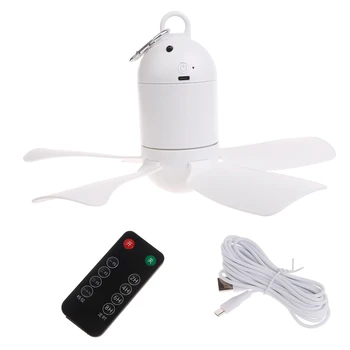 Inovovaný Camping Visí Ventilátor Stropný Ventilátor USB Visí Ventilátor s Diaľkovým ovládaním 4Gear USB Stan pre Priaznivcov Vonku Pohodlie