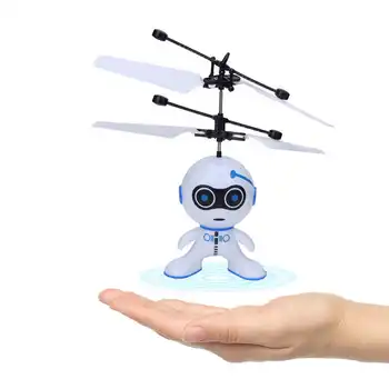 Inteligentný Ručné Snímanie Lietať Robot Hračka Elektronické Lietadla Pozastavenie Hračka so Svetlom pre Deti Darčeky