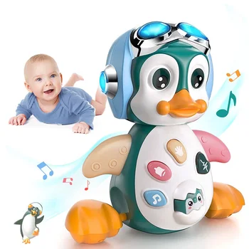 Interaktívne Darček Dieťa Hračky Bruško Plazenie Batoľa Hračky Svetlo Rozvoj Pešej Baby Penguin Tanečné Hudobné Pohybujú Čas s