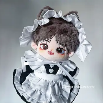 Kpop Hviezdičkový Luxusný 20 cm Bábiku Čierne Slúžky Sukne Oblečenie, Oblečenie Oblečenie Zdobiť detskej Hračky Pre Dievča Anime Hračky Obrázok Dary