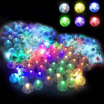 LED Balón Svetlo Mini Kolo Loptu Lampa Ultralight Farebné Cukríky Flash Nočné Svetlo 10 ~ 100KS Vianoce Svadba Narodeniny Dekor