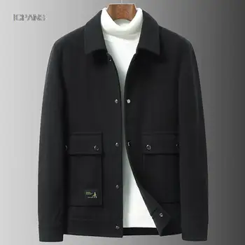 Menčester Zimná Bunda Mužov Vintage Kórea Oblečenie na Jeseň Cargo Coats Zelená Čierna Outwear Parkas Bunda Mužov Veľkosť XXXL 4XL