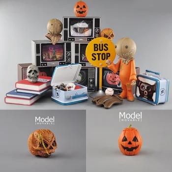 Multi Štýly Pôvodné Zberateľskú Hnuteľný Model Hračky 6-7 Cm Horor Film Obrázok Hlavu Sculpt Jemné Maľované Halloween Darček