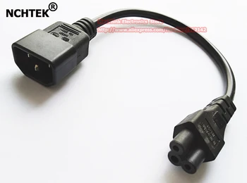 NCHTEK IEC 320 C14 Samec na C5 Žena Napájací Adaptér Kábel, IEC 3 Pin Male na Ďatelina List výkonový Menič Kábel / 5 KS