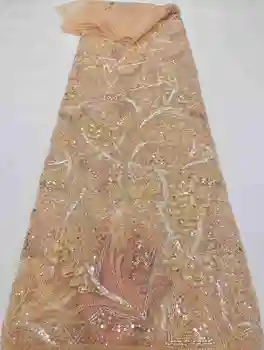 Nigérijský Flitrami Korálkové Čipky Textílie Tissu Luxusný Dubaj Tylu Výšivky Afriky Čipky Textílie Pre Večerné Šaty Svadobné Tkaniny