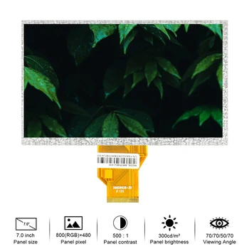 Nové 7,0 palcový LCD Displej s Rozlíšením 800x480 FPC RGB 50 Pinov Rozvoj LCD BM070BS2-K30 Nahradenie AT070TN90