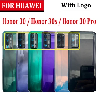NOVÉ Pre Huawei Honor 30 / 30S / 30 Pro Batéria Zadný Kryt Skla Zadných Dverí Náhradné Bývanie Prípade Lepidlo S Objektív