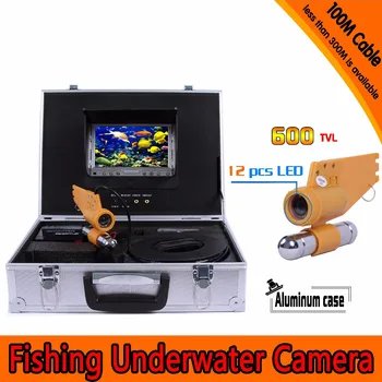 Pod-vodou 100M 600TVL AV Endoskopu Fotoaparát S 7 Palcový Monitor